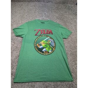 Mens‎ The Legend of Zelda Link T Shirt Green Size M Nintendo Video Game